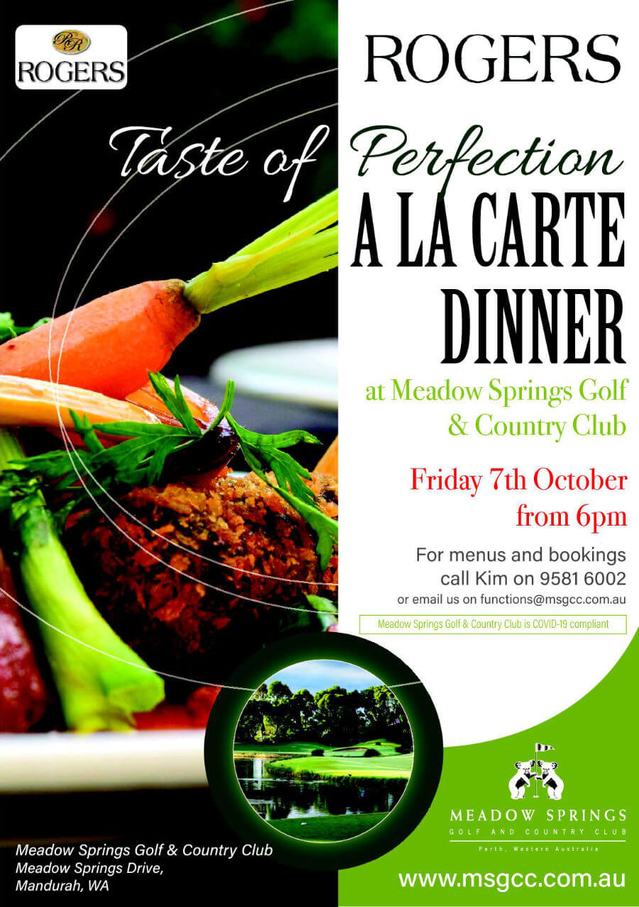 Taste of Perfection – A La Carte Dinner