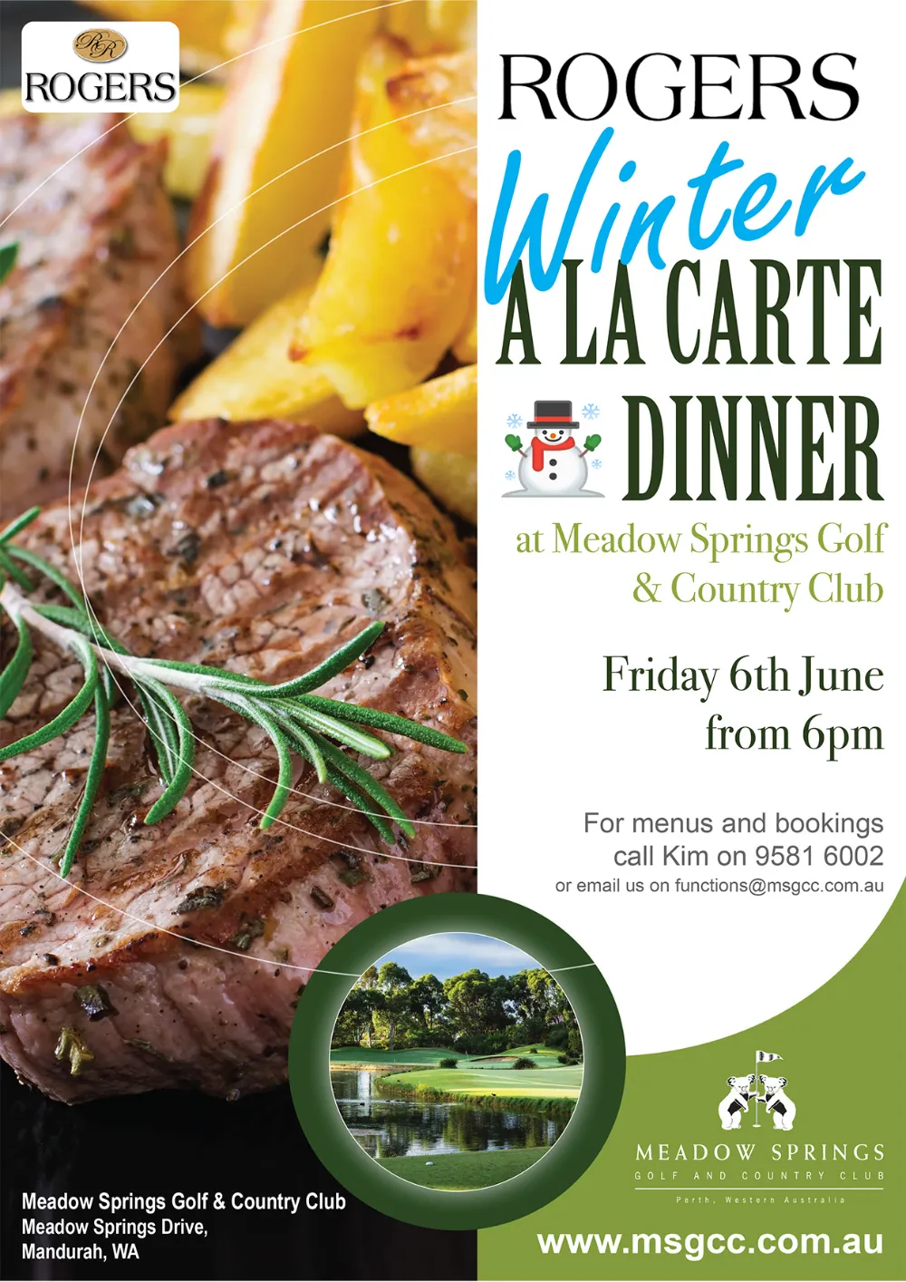 Winter A La Carte Dinner