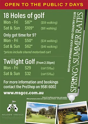 Meadow Springs Golf and Country Club Meadow Springs Golf and Country Club